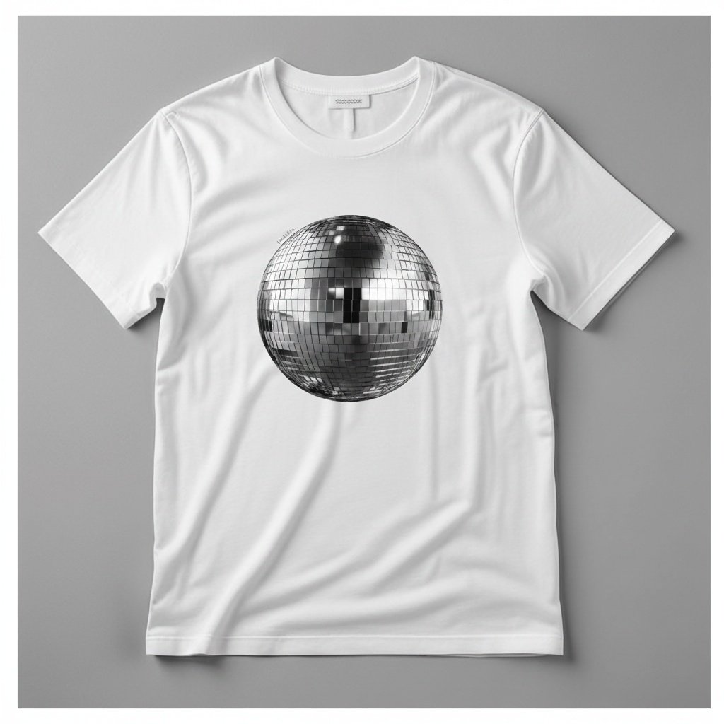 Muted Glitter Ball Organic Graphic Tee | YTAT