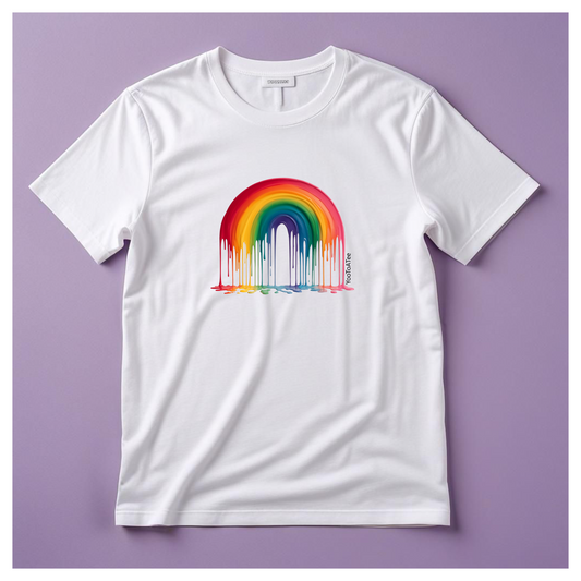 Colour Cascade Rainbow Tee