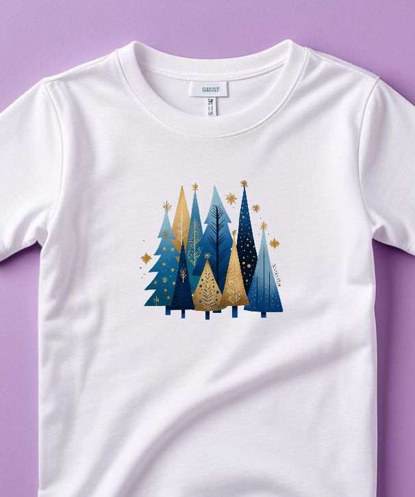 Mini Me Blue Noel Christmas Tee